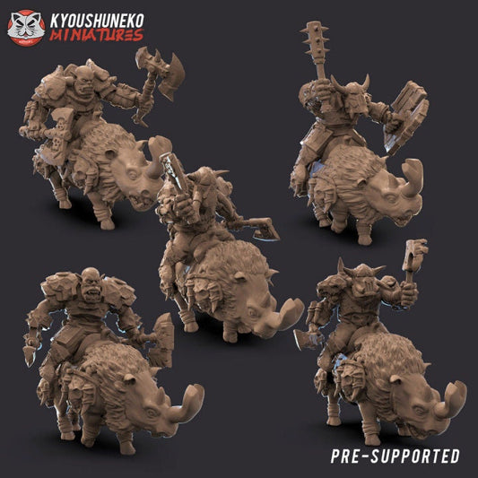 Black Orc Rhino Mount - Kyoushuneko Miniatures