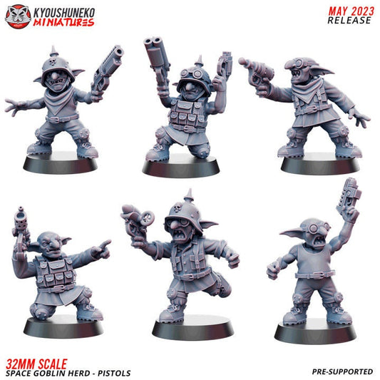 Space Goblin Herd Pistols - Kyoushuneko Miniatures