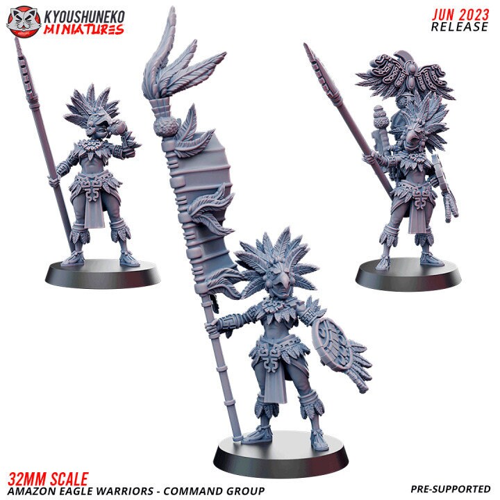 Amazon Eagle Warrior Command Group - Kyoushuneko Miniatures