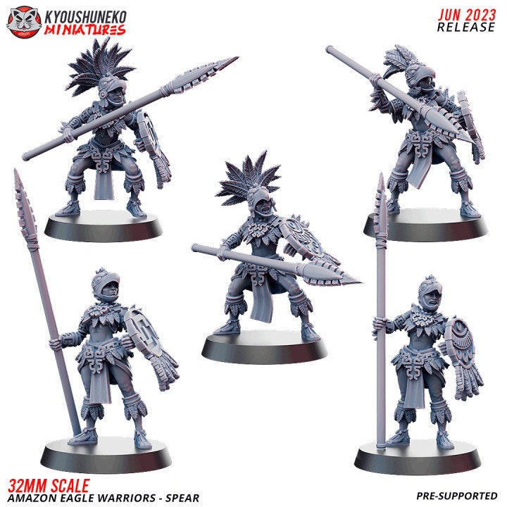 Amazon Eagle Warrior Spear - Kyoushuneko Miniatures