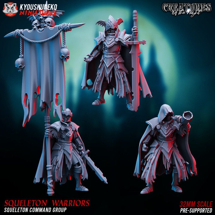 Skeleton Command Group - Kyoushuneko Miniatures