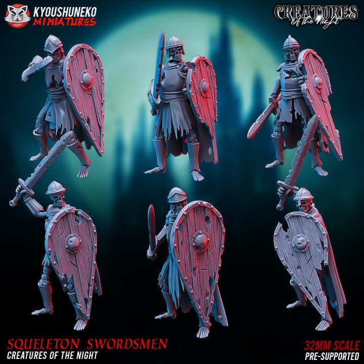 Skeleton Swordsmen - Kyoushuneko Miniatures