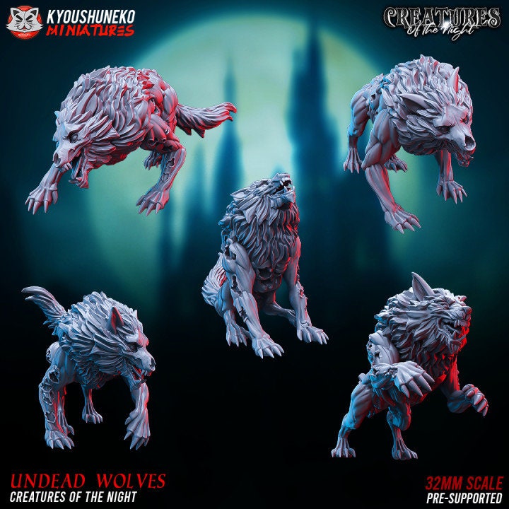 Undead Wolves - Kyoushuneko Miniatures