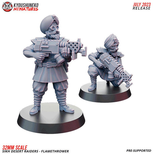 Flamethrower Sikh Desert Raider - Kyoushuneko Miniatures