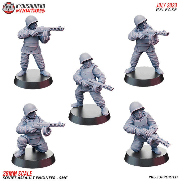 SMG Soviet Assault Engineer ww2 - Kyoushuneko Miniatures