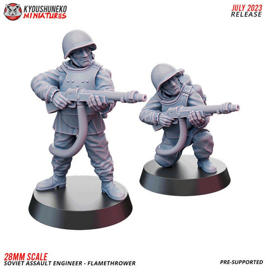 Flamethrower Soviet Assault Engineer ww2 - Kyoushuneko Miniatures