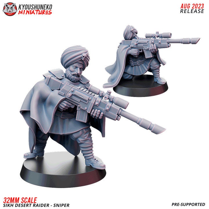 Sniper Sikh Desert Raider - Kyoushuneko Miniatures