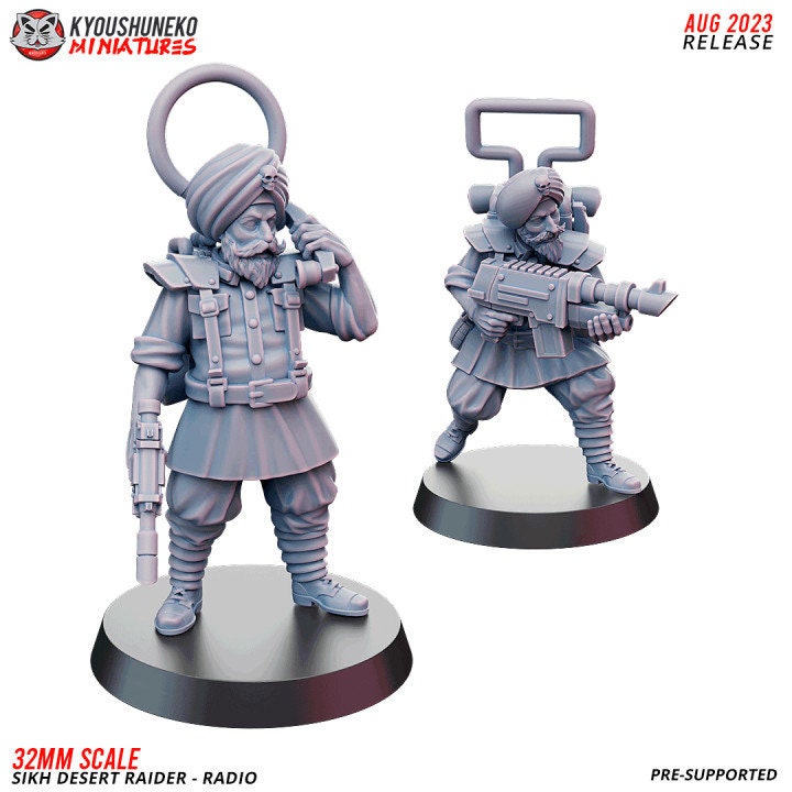 Radio Team Sikh Desert Raider - Kyoushuneko Miniatures