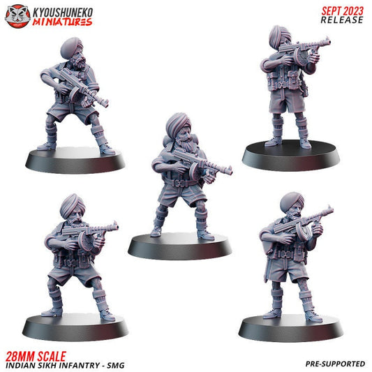 SMG Indian Sikh Infantry ww2 - Kyoushuneko Miniatures