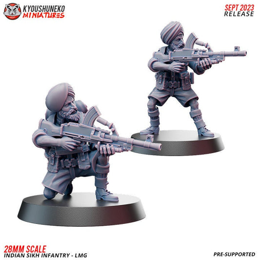 LMG Indian Sikh Infantry ww2 - Kyoushuneko Miniatures