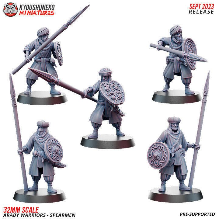 Spearmen Araby Warriors - Kyoushuneko Miniatures