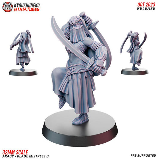 Araby Blade Mistress B - Kyoushuneko Miniatures