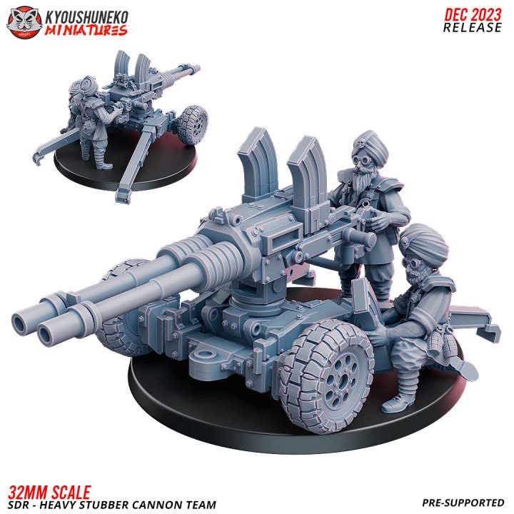 SDR Heavy Bolt Cannon Artillery Team - Kyoushuneko Miniatures