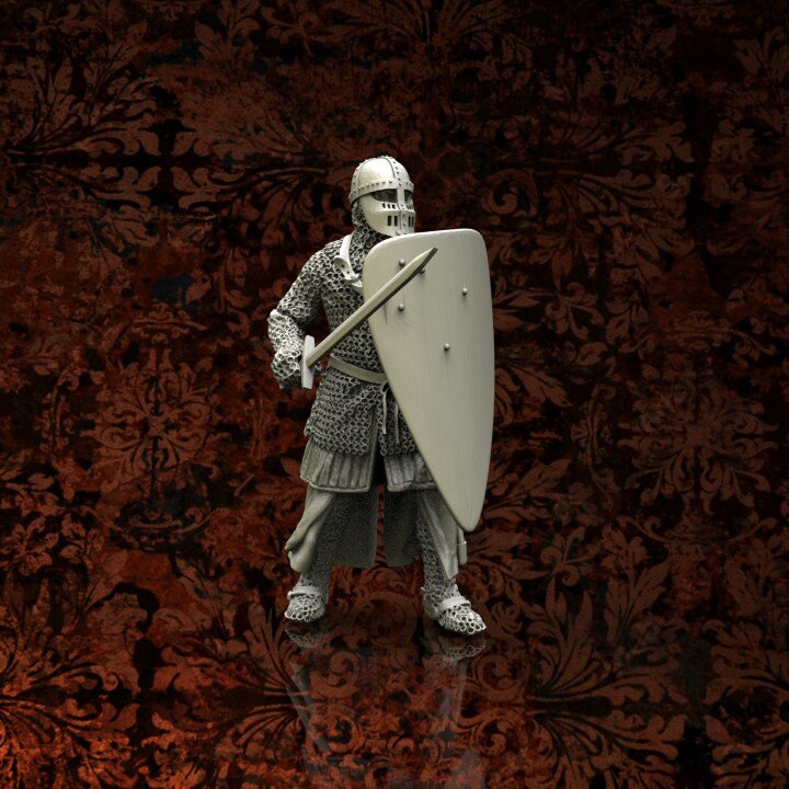 12th century Footknight 28mm - Reconquer Designs