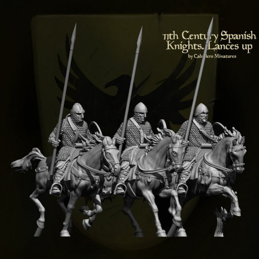 11th Century Knights With Lances at up 28mm - Reconquer Designs