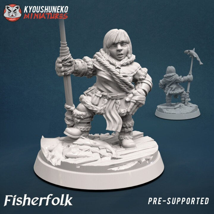 Dwarf Fisherfolk 1 - Kyoushuneko miniatures