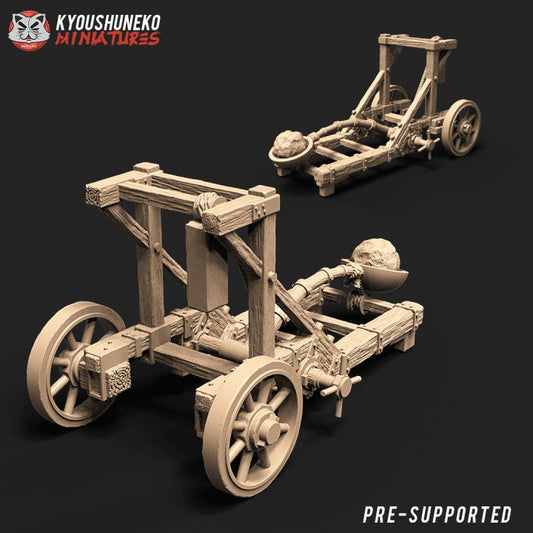 Dwarf Catapult Artillery - Kyoushuneko miniatures