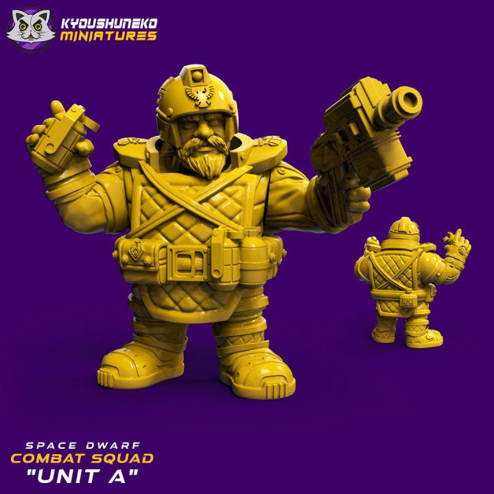 Space Dwarf Combat Squad Unit A - Kyoushuneko miniatures