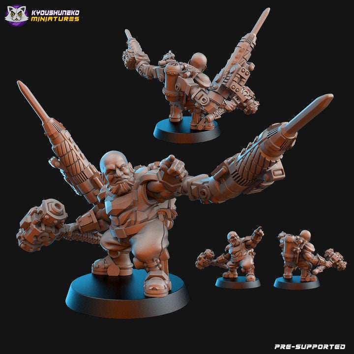 Dwarf Miner Expedition Driller - Kyoushuneko miniatures