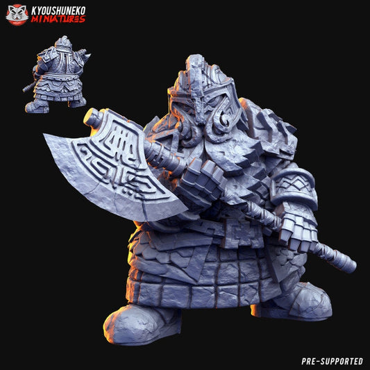 Dwarf Rune Guardian Golem D - Kyoushuneko miniatures