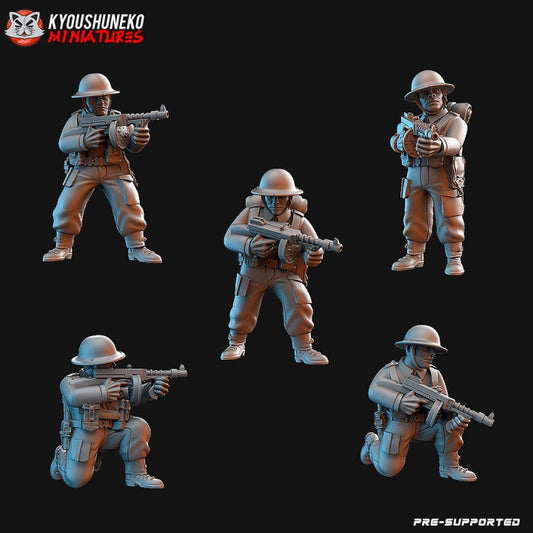 British SMG Infantry ww2 - Kyoushuneko Miniatures