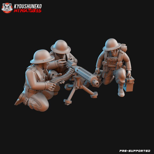 British MMG Team ww2 - Kyoushuneko Miniatures