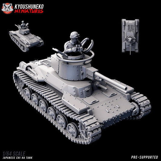 Japanese Chi-Ha Tank ww2 - Kyoushuneko Miniatures