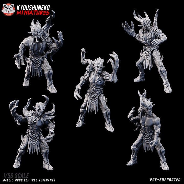 Gaelic Wood Elf Tree Revenants - Kyoushuneko Miniatures