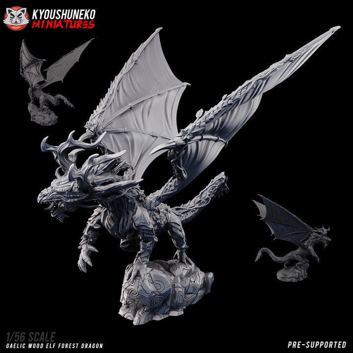 Gaelic Wood Elf Forest Dragon - Kyoushuneko Miniatures