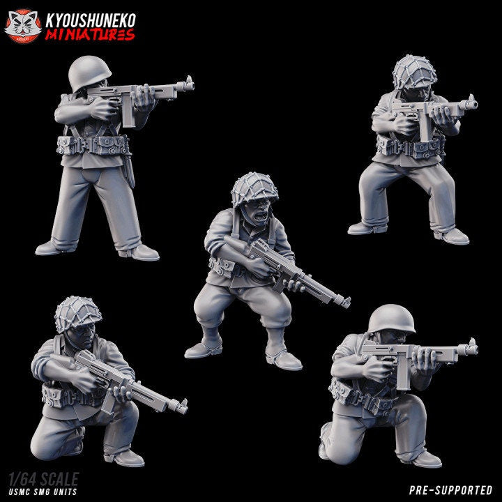 USMC SMG Units ww2 - Kyoushuneko Miniatures