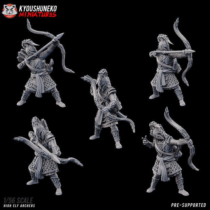 High Elf Archers - Kyoushuneko Miniatures