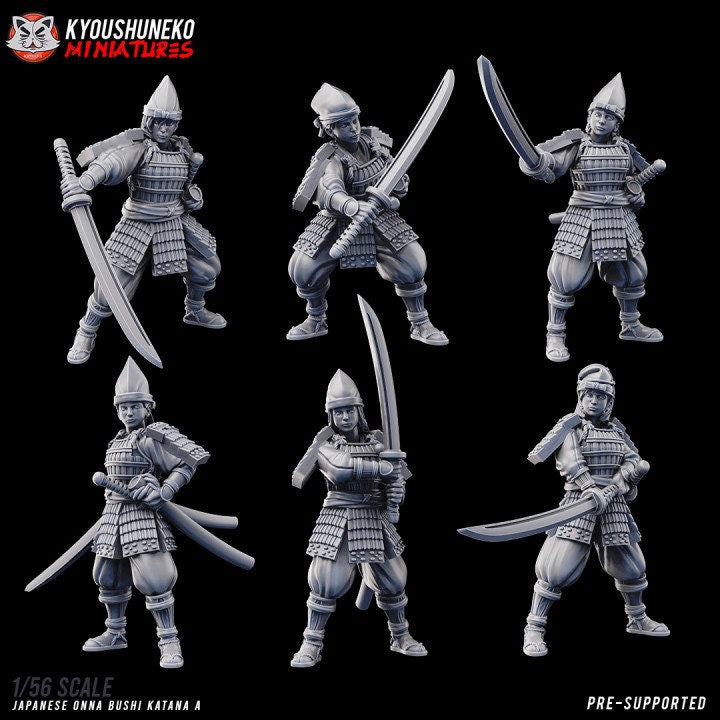 Japanese Onna Bushi Katana A - Kyoushuneko Miniatures