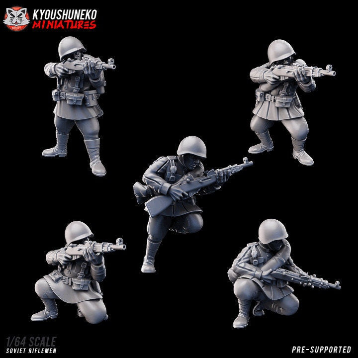 Soviet Riflemen ww2 - Kyoushuneko Miniatures