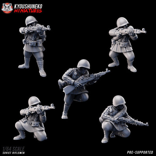 Soviet Riflemen ww2 - Kyoushuneko Miniatures