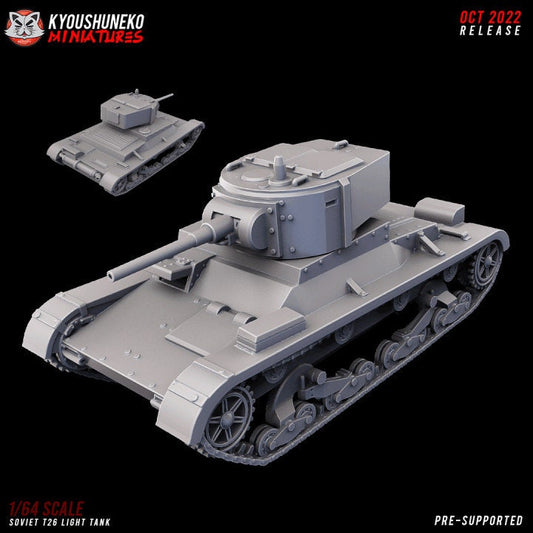 Soviet T26 Light Tank ww2 - Kyoushuneko Miniatures