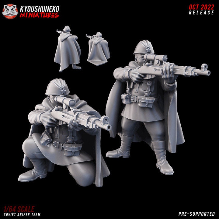 Soviet Sniper Team ww2 - Kyoushuneko Miniatures