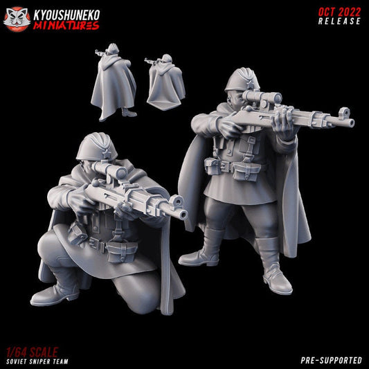 Soviet Sniper Team ww2 - Kyoushuneko Miniatures