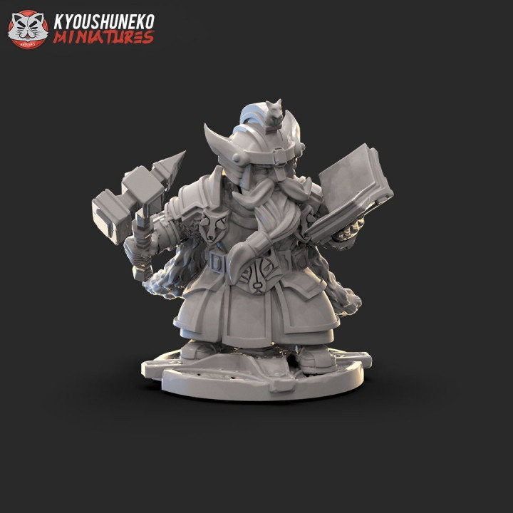 Dwarf High King on Shield - Kyoushuneko miniatures