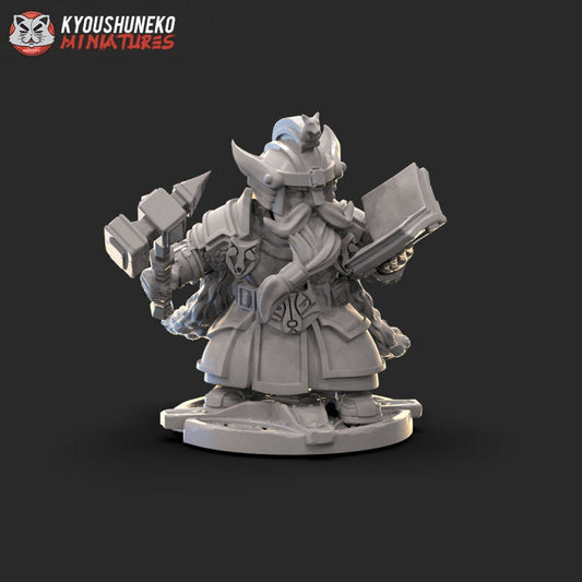 Dwarf High King on Shield - Kyoushuneko miniatures