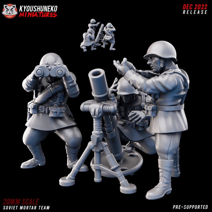 Soviet Mortar Team ww2 - Kyoushuneko Miniatures