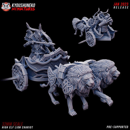 High Elf Lion Chariot - Kyoushuneko Miniatures