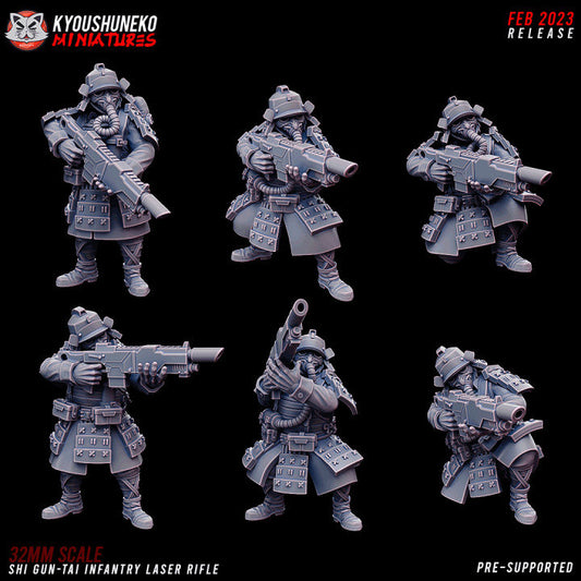 Shi Gun-Tai Laser Rifle Infantry - Kyoushuneko Miniatures