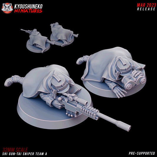 Shi Gun-Tai Sniper Team A - Kyoushuneko Miniatures