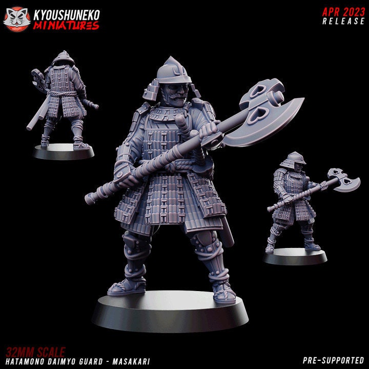 Hatamono Daimyo Guard Masakari - Kyoushuneko Miniatures