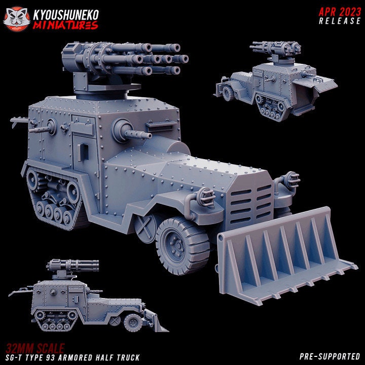 SG-T Type 93 Armored Half Truck - Kyoushuneko Miniatures