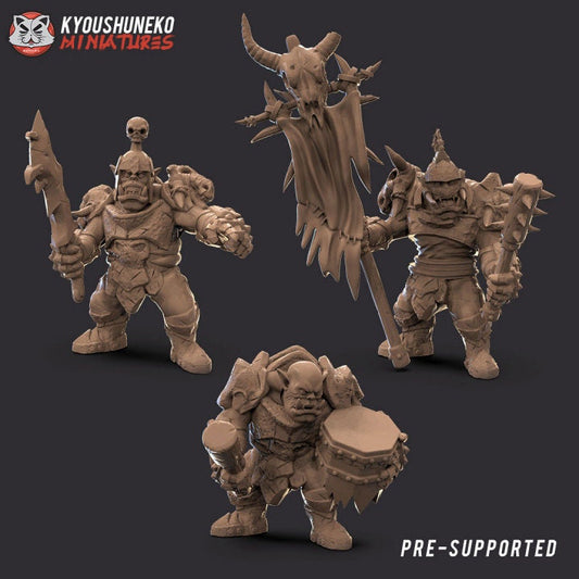 Black Orc Command Group - Kyoushuneko Miniatures