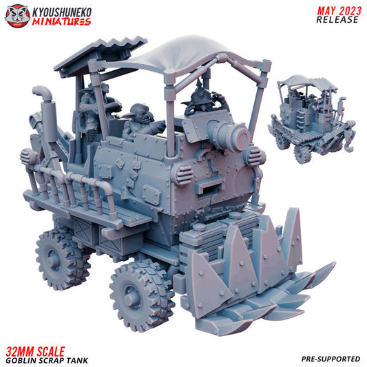 Space Goblin Scrap Tank and Crew - Kyoushuneko Miniatures