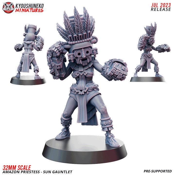 Amazon Priestess Sun Gauntlet - Kyoushuneko Miniatures