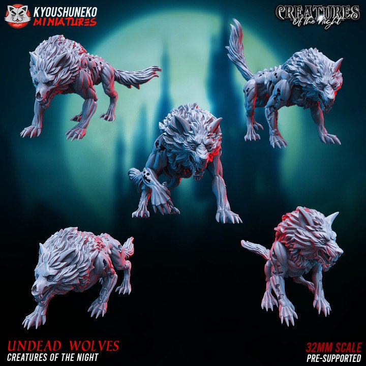 Undead Wolves - Kyoushuneko Miniatures