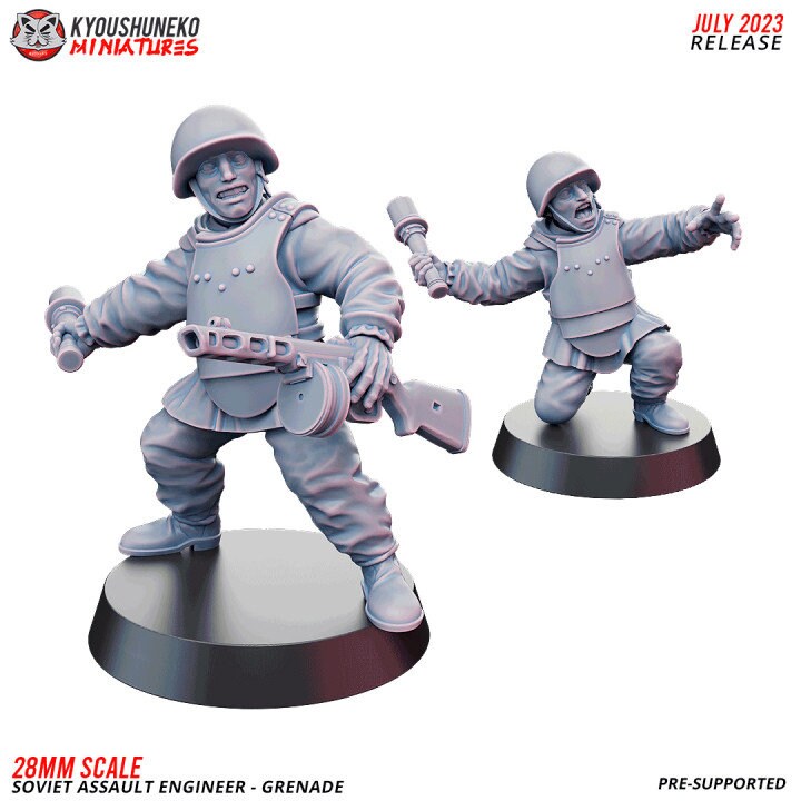 Grenade Soviet Assault Engineer ww2 - Kyoushuneko Miniatures